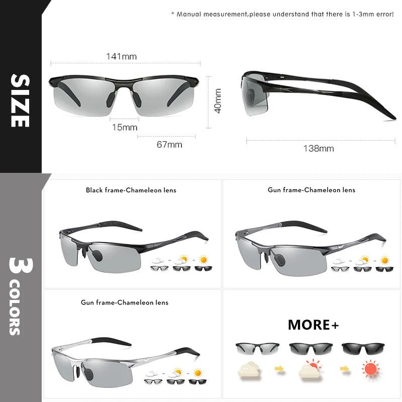 Photochromic And Polarized Glasses With Aluminum Frame - 60 Off Store